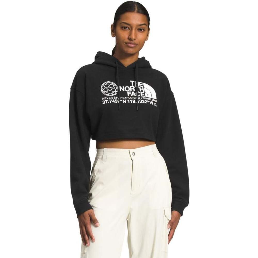 The North Face Coordinates Crop Drop Pullover Hoodie Black